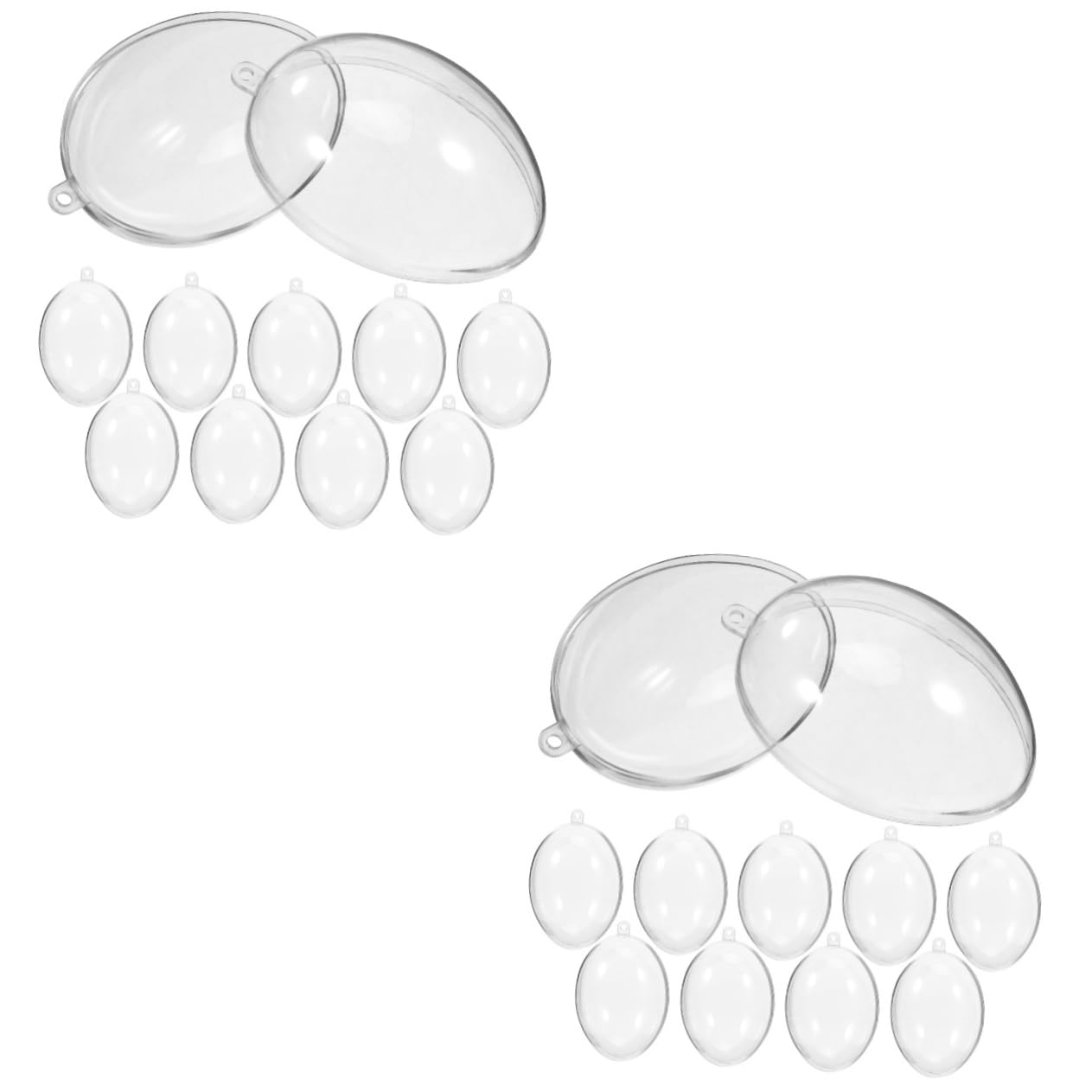 Boule de decoration suspendue Noel transparente plastique clair remplissable