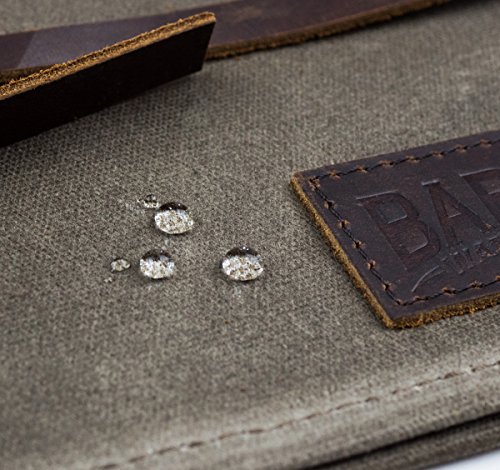 Image of BARTON WATCH BANDS Canvas Watch Roll Travel Case - Waxed Canvas Watch Pouch & Band Storage - Ideal for Travelling or Home Use, Carrier Case & Travel Roll.