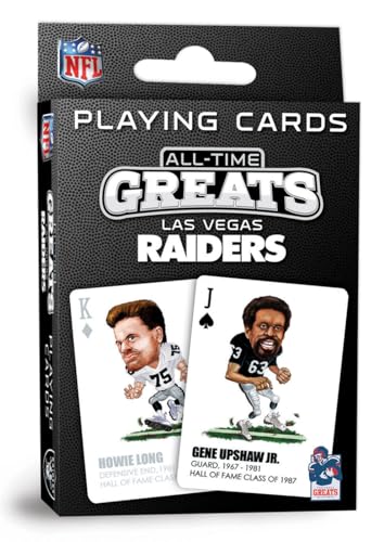 MasterPieces Family Games - NFL Las Vegas Raiders All-Time Greats Playing Cards - Officially...