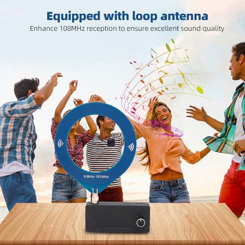 Wisoqu Radio, Portable Pocket Radio for SI4732 with 1.9 Inch IPS Color Screen, Long Battery Life, 0.5 to 108MHz, AM FM LSB USB, All Band Receiver with Ring Antenna for Travel