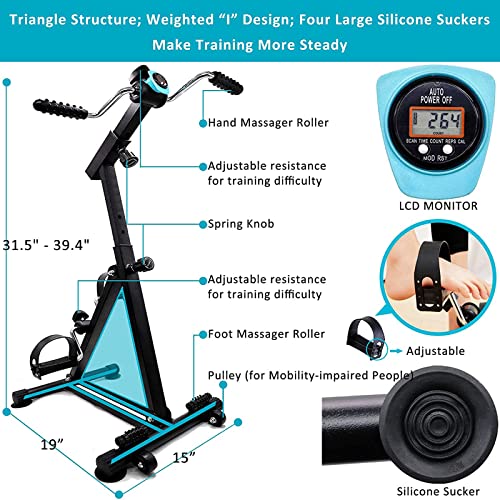 Mini bicicleta portátil para ejercicio bajo escritorio miniatura 2