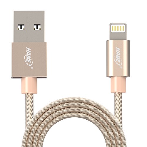 HAME [Apple MFI Certified] Lightning Connector to USB3.0 Quick Charging Cable and Data Transfer Sync Cable for iPhone/Ipad/iPod 3FT/0.9M(Champagne Gold)