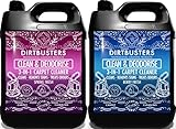 Dirtbusters Carpet Cleaner Shampoo Solution, Clean & Deodorise 3-in-1, Cleaning, Stain Remove & Odour Treatment, Berry & Spring Fresh (2x5L)