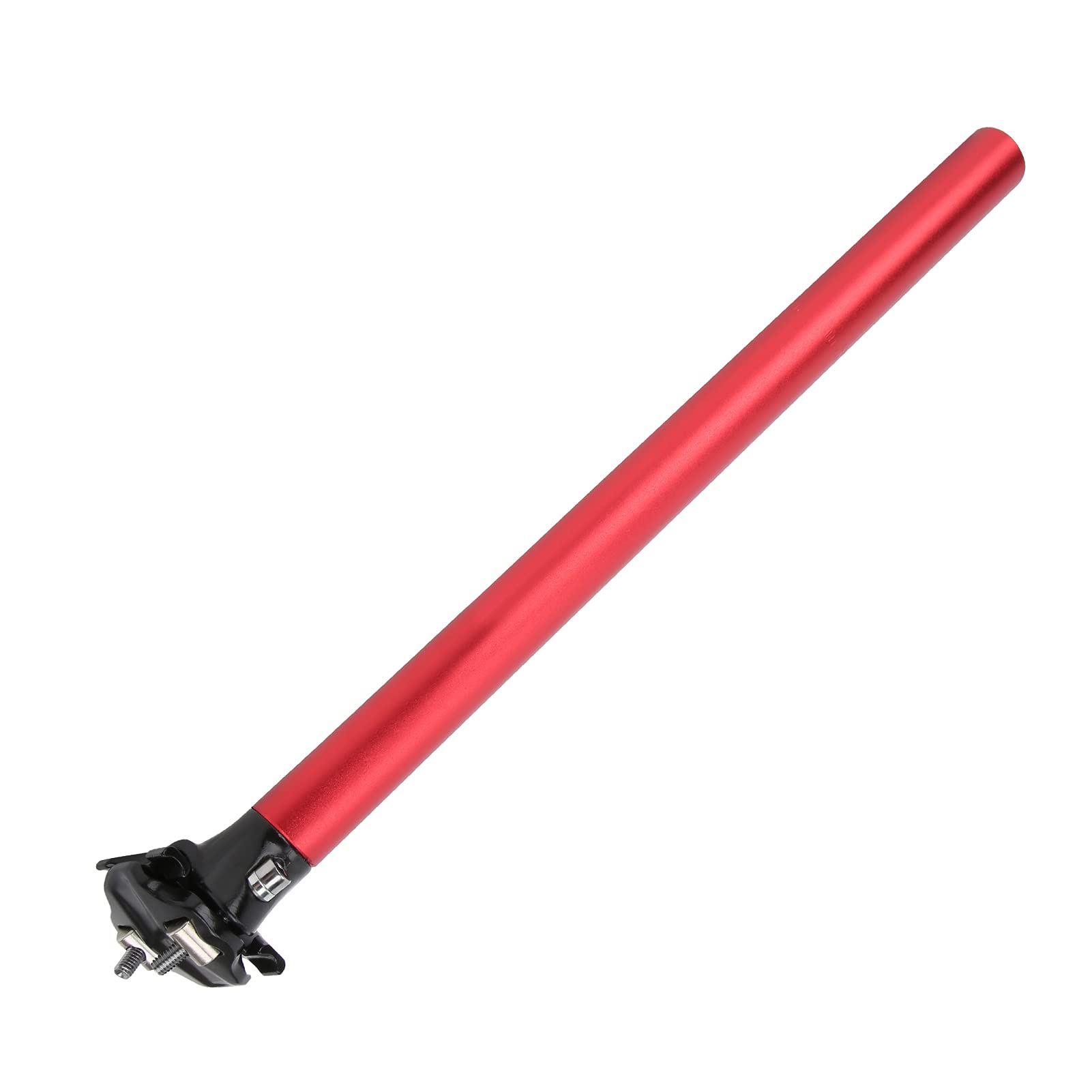 Alomejor Bike Seatpost, 27.2mm Diameter 400mm Length Adjustable Saddle Post with 3D Forging Craftsmanship for Road Mountain BMX Bikes (Red)
