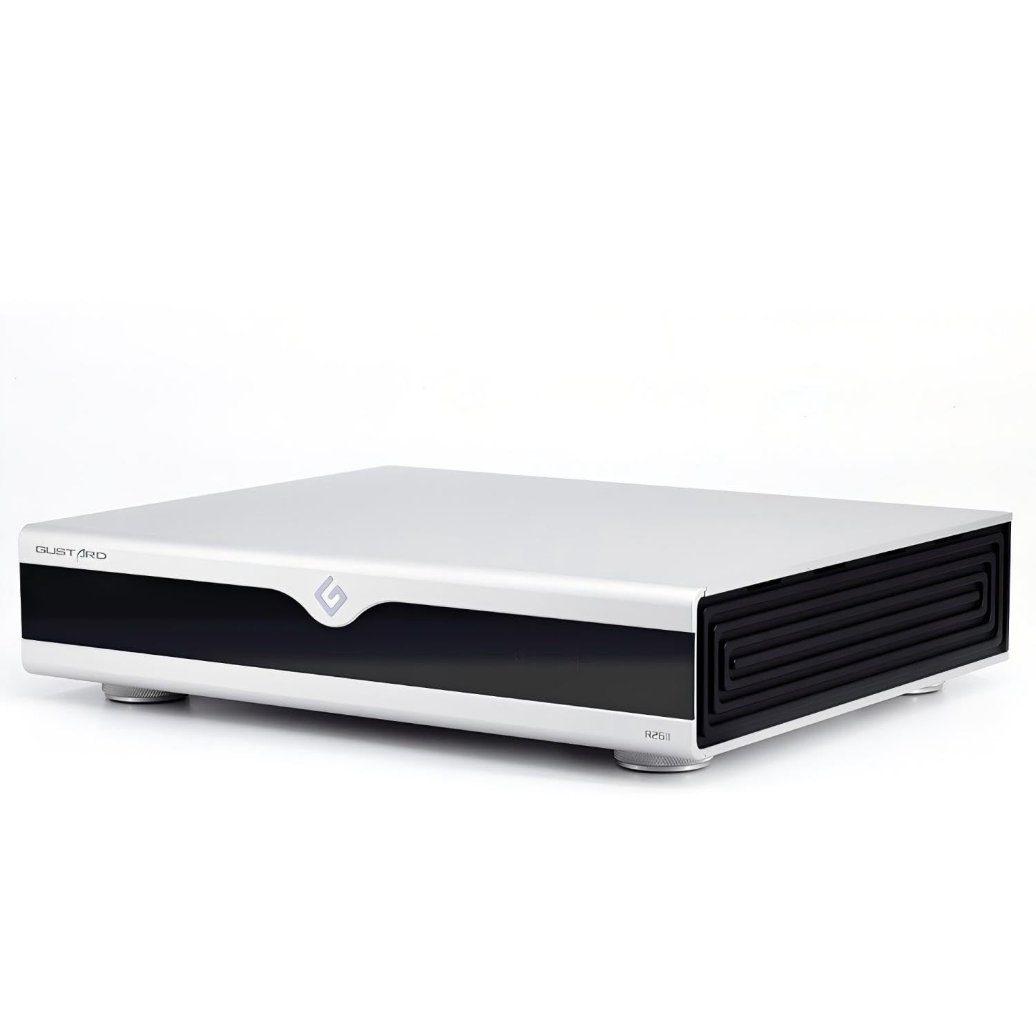 Gustard R26II Network Streaming DAC - Fully Discrete 26bit R2R Native 1bit dsd XMOS DSD512 PCM768kHz GCLK-02 1hz PLL tech Support exteral 10Mhz Clock (Silver)