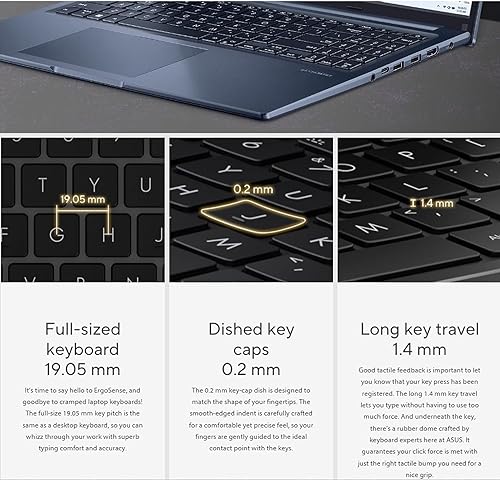 Image of ASUS Vivobook 16 Laptop 2023, 16 inch Display, AMD Ryzen 7 5800HS Processor Up to 4.4 GHz (Beat i7-1195G7), 12GB RAM, 512GB SSD, WiFi 6, Chiclet Keyboard, Thin & Light, Windows 11 Home