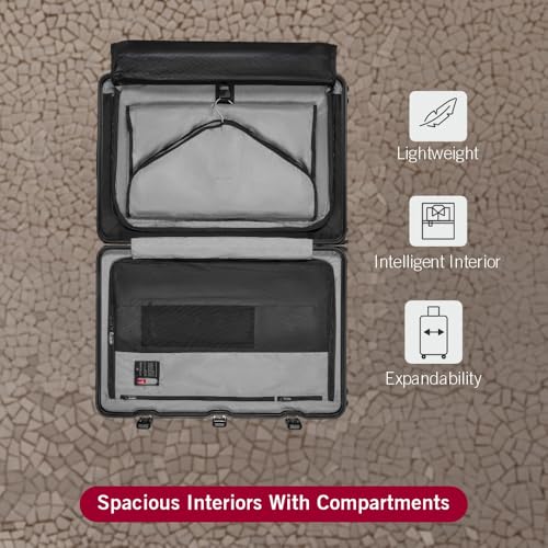 Image of Victorinox Lexicon Framed Series, Swiss Designed Hardside Check-in Luggage, Large Suitcase | Premium Swiss Trolley Bag for Travel | 96 litres, Silver, TSA Locks, 1+ 10 Year Warranty | 610542