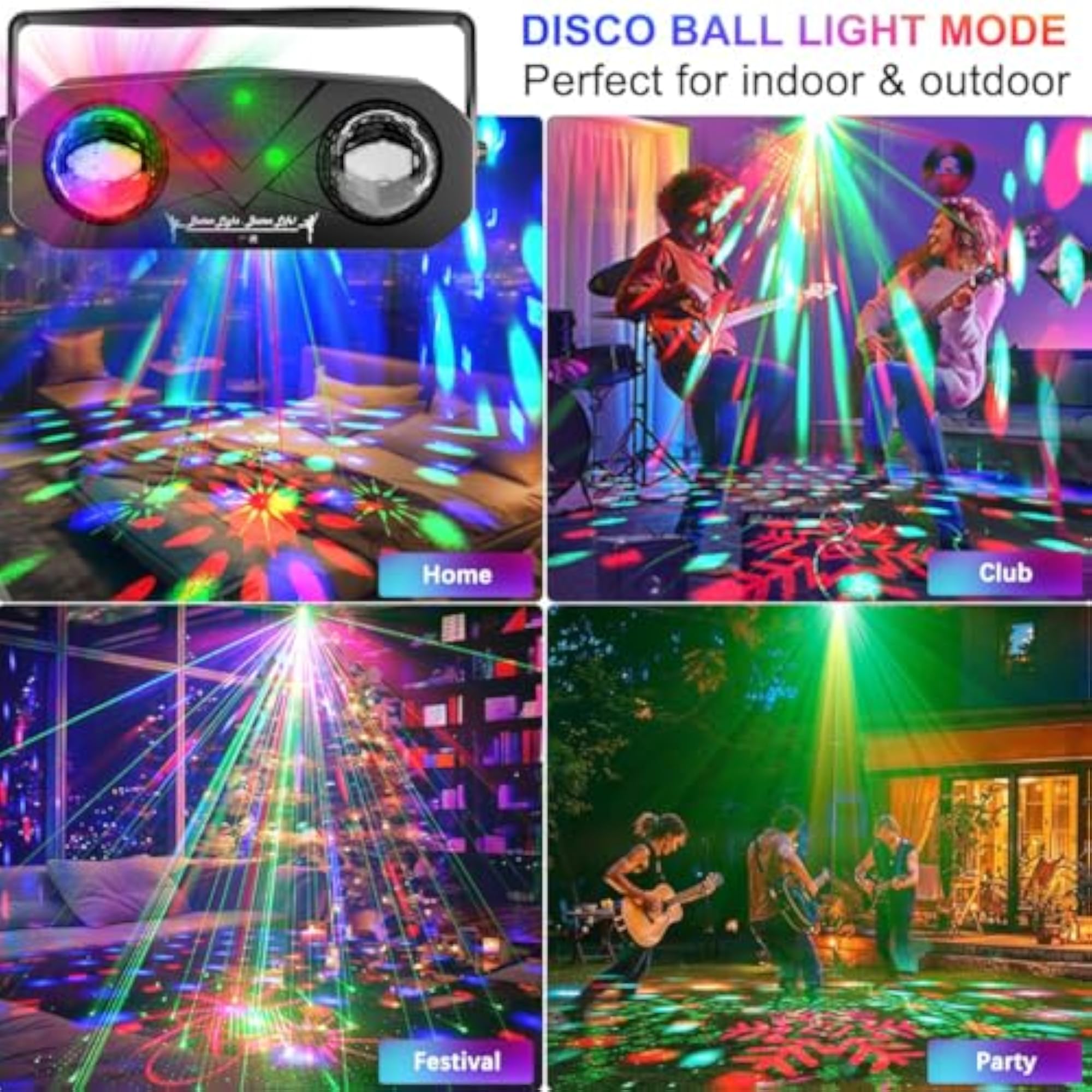 Disco Ball Light Party Strobe Projector with Remote Control