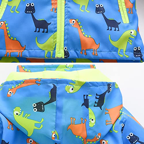 Image of HZXVic Toddler Boys Raincoat Waterproof,Lightweight Kids Rain Poncho Jacket Windbreaker Outwear Coat