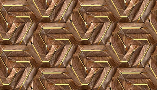 Image of DWELLSINDIA 3D Wood Self Adhesive Wallpaper Peel & Stick, Waterproof, Scratch Resistant, Laminated (41cm x 244cm,Multicolor)