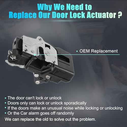 Image of X AUTOHAUX Replacement Rear Liftgate Door Lock Actuator for Pontiac Torrent 2006-2007 for Chevrolet Equinox 2005-2006 Tailgate Latch Assembly No.15256081 /22715163 Black