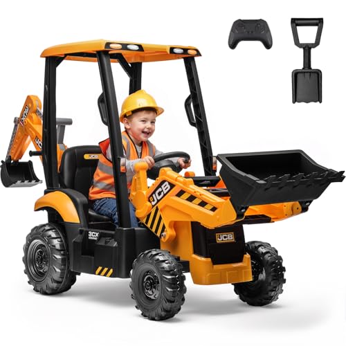 JCB 12V Ride-On Excavator for Kids with Remote