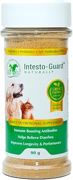 Powder Probiotic for Dogs, Prebiotic for Puppies, No Animal By-Products, 2-Gram Scoop Contains 1.5 Billion, Digestive Health, Gut Support, Immune Boost, Vet-Formulated for Maximum Potency 90G Bottle