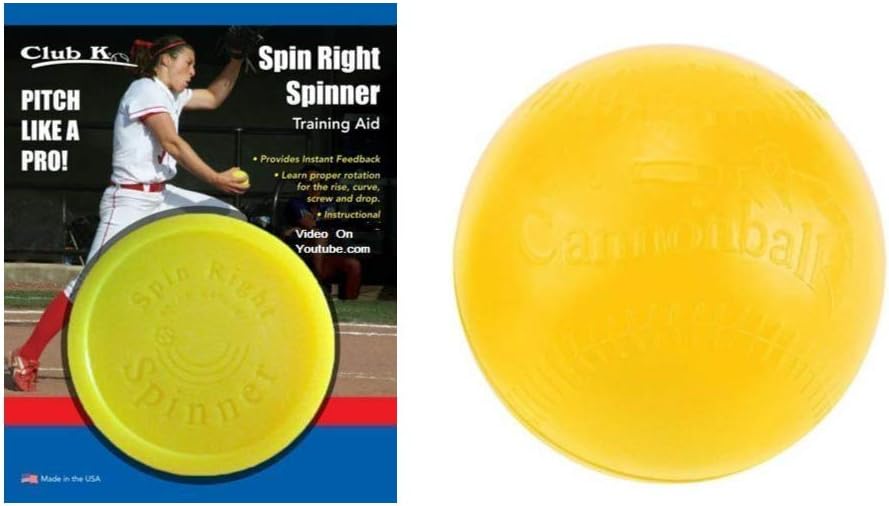 CANNONBALL + Spin Right Spinner Fastpitch Softball Pitching Training Aids Equipment Gear