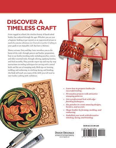 Get Started in Leather Crafting: Step-by-Step Techniques and Tips for Crafting Success (Design Originals) Beginner-Friendly Projects, Basics of Leather Preparation, Tools, Stamps, Embossing, & More - Image 2