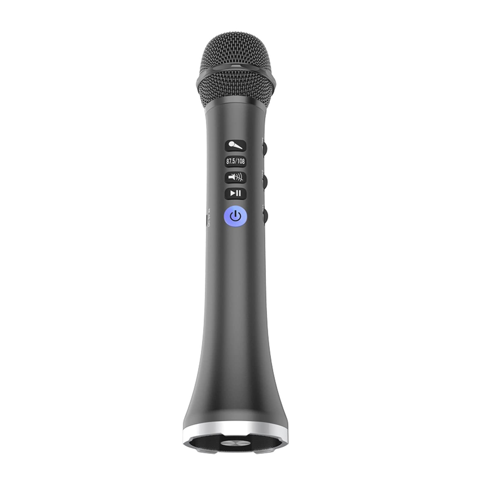 Microphone L-698 Microoke Karaoké sans Fil Bluetooth Haut-Parleur de Poche 2 en 1 Sing & Enregistrement Portable KTV Joueur iOS/Android (Color : Black)