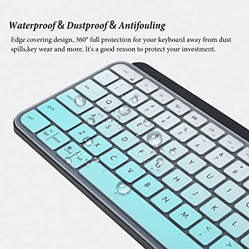 Image of CASEDAO Keyboard Cover for Logitech MX Keys Advanced Keyboard, Logitech Craft Keyboard Skin Protector, Logitech MX Keys Accessories - Gradual Mint
