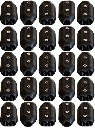 1/2 Inch E-Z-TY Reusable Rope Clamps - Twenty Five (25) Pack Size (Black)