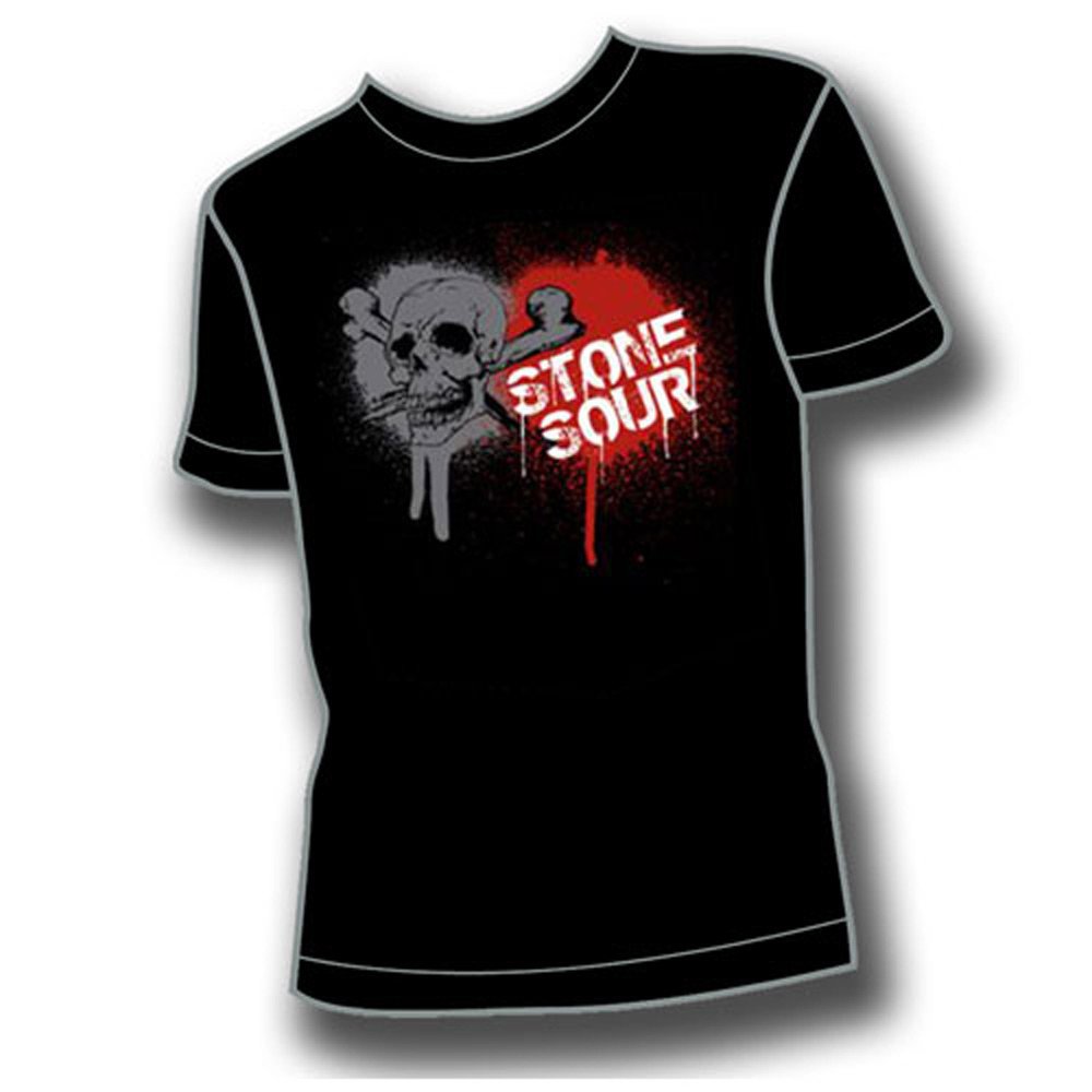 T-shirt Stone Sour - Logo Crâne, Taille XL, Beige - Coton, Manches Courtes - Occasion Très Bon état