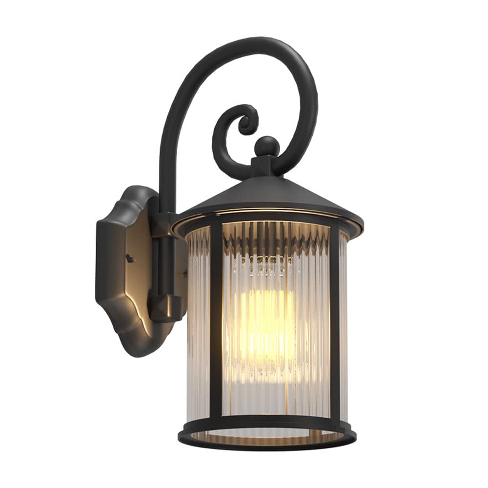 Kbuukyyxouy B Outdoor Wall Lamp, Ip65 Waterproof Garden Wall Sconce, Courtyard Exterior Landscape Wall Lights Fixture, For E27 Ase Villa Aisle Terrace Alcony Door Exterior Wall Lantern(B)