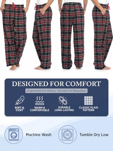 Image of Ashford & Brooks Women's Super Soft Flannel Plaid Pajama Sleep Pants