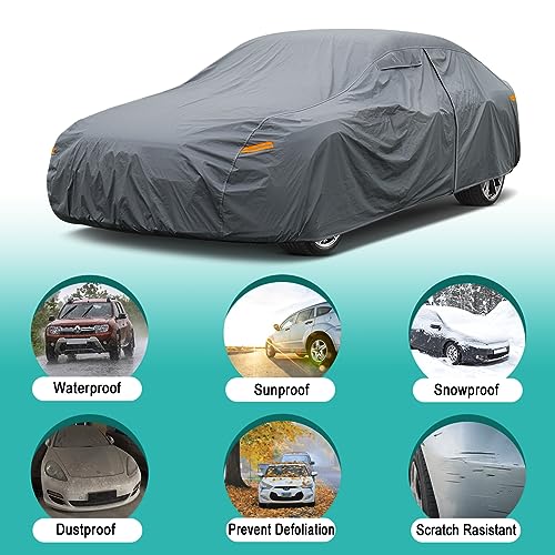 Gunhyi NP-JH-3XL 16 Layers Car Cover Waterproof All Weather, Heavy Duty Full Exterior Cover Universal Fit Coupe Ford Mustang/Shelby thumb #3