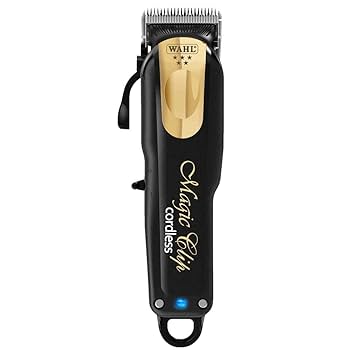 WAHL 08148-124 Cordless Magic Clip Clipper and Gold (Black