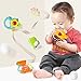 iPlay, iLearn Dinosaur Baby Rattles, Infant Shaker, Newborn Grab N Shake Rattle, Sensory Teether, Development Learning Teeth Toy, Birthday Shower Gifts for 3 4 5 6 7 8 9 10 12 Month Babies Boy Girl