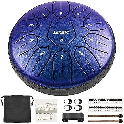 LEKATO 6 Inch Steel Tongue Drum for Meditation Cover