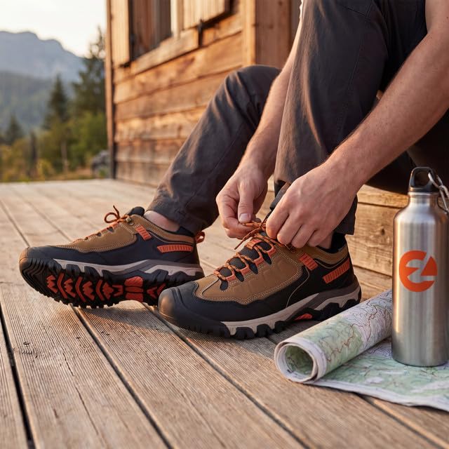 ARRIGO BELLO Zapatillas Trekking Hombre Senderismo Montaña Zapatos EU 41-46 | Puntera Reforzada,Antideslizantes,Transpirables,Caminatas de Corta y Larga Distancia,Todas Las Estaciones,Resistente