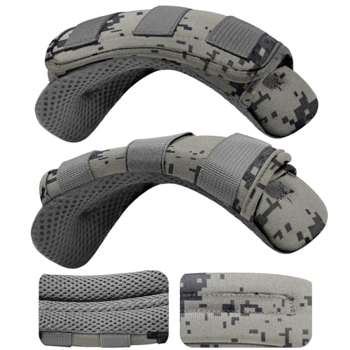 2Pcs Thick Cushioned Shoulder Pads, Featuring Anti-Slip Design and Breathable Mesh,Extra Wide Padding for Shoulder Straps and Luggage Belts,Soft and Comfortable for Enhanced Support,Camouflage gray