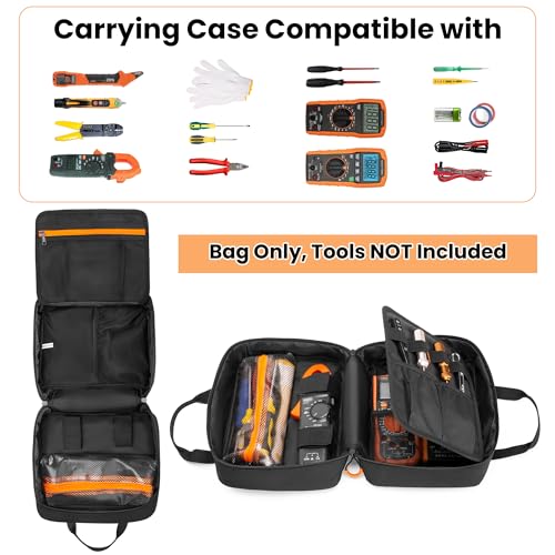 Rexmica Carrying Case Compatible with Klein Tools 80101/ ET310 AC Circuit Breaker Finder, Home Tester Kit Storage Bag for Digital Multimeter, Clamp Meter or Other Electrical Test Tools (Bag Only) 2 Rexmica Carrying Case Compatible with Klein Tools 80101/ ET310 AC Circuit Breaker Finder, Home Tester Kit Storage Bag for Digital Multimeter, Clamp Meter or Other Electrical Test Tools (Bag Only) - Image 2