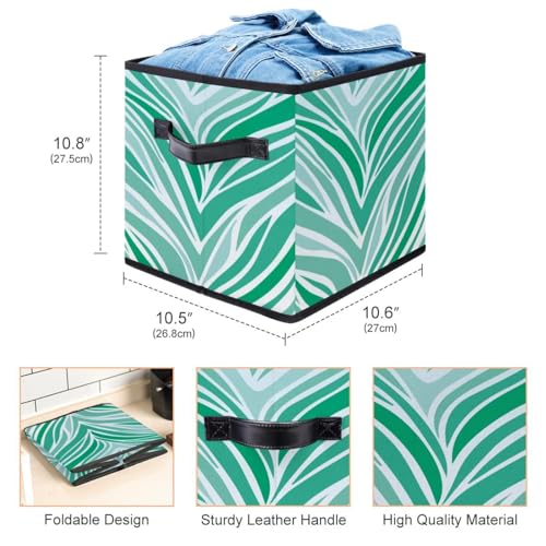 Boîte de rangement pliable léopard avec poignées solides
