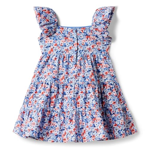 Janie and Jack, Womens, Girls Ditsy Floral Dress (Toddler/Little Kid/Big Kid), Multicolor, 8 Years2