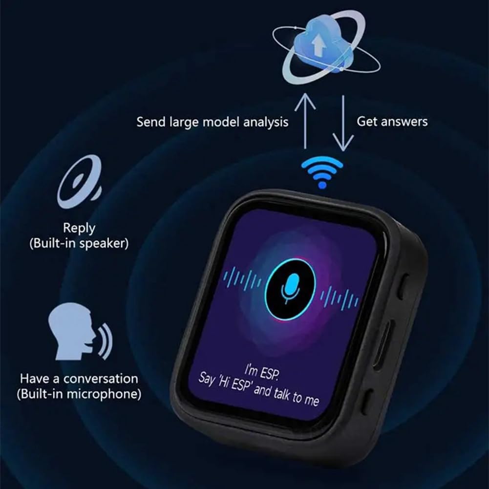 Placa de Desarrollo con Pantalla Táctil AMOLED de 1,8 Pulgadas, Qmi8658, Micrófono y Audio, de IA, Reloj Programable por Voz.