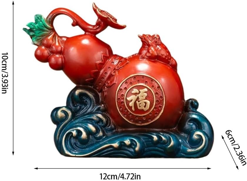 M Art Sculpture Copper Gourd Ornaments Car Car Decoration Office Desktop Crafts Chinese Desktop Decoration Personalized Home Decor