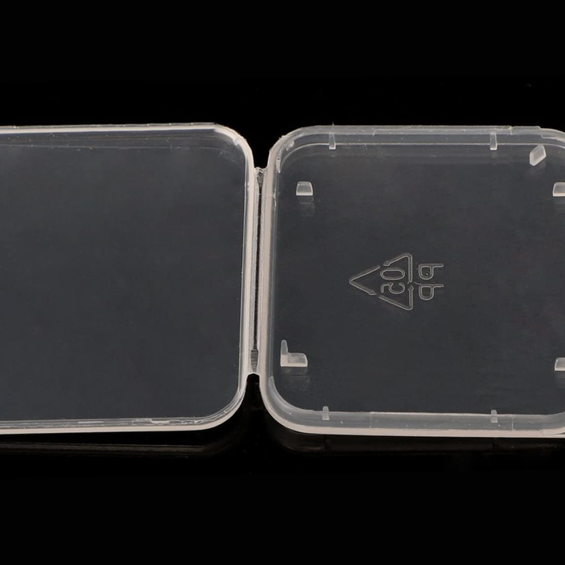 Case di schede di memoria da 10 pcs Case di archiviazione SD trasparente schede portatili a prova di polvere Coperchio di archiviazione in plastica trasparente o scheda
