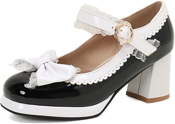 Amazon | [SUCHETA] 女性の汎用性の高いロリータハイヒール厚底
