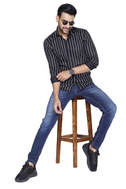 Image of Pure Cotton Solid Slim Fit Semi Casual Shirt for Men's & Boy's (Pack of 1)