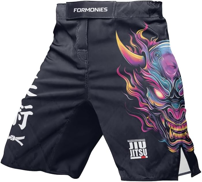 FORMONIES Samurai BJJ Fight Shorts for Men – No-Gi Training Shorts for MMA, Grappling & Wrestling