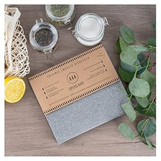 SUPERSCANDI 10 Pack Swedish Dish Cloths for Kitchen - 100% Biodegradable & Compostable | Washable Kitchen Cloths, Food-Safe & Without Plastic - Reusable Paper Towel for Any Surface | Grey