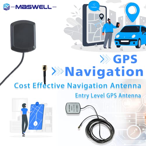 Antena activa GPS rectangular con alta ganancia y conector de precisión SMA 7