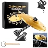 Car Cymbal Air Vent Mounted, Golden – 14 cm Dia. Mini Drum Crash Cymbal for Endless Rhythmic Fun on the Road Music Lover Gift (Gold)