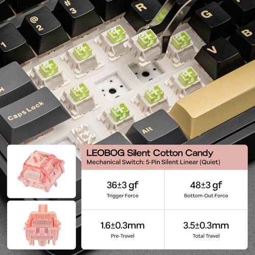 Image of EPOMAKER X Aula EA75 MAX Wireless Gaming Keyboard with Screen & Knob | 5000mAh, Hot-Swap, Lubed Switches, RGB Backlit, Creamy Gasket, 75% Mechanical Keyboard (Black, Silent Cotton Candy Switch)