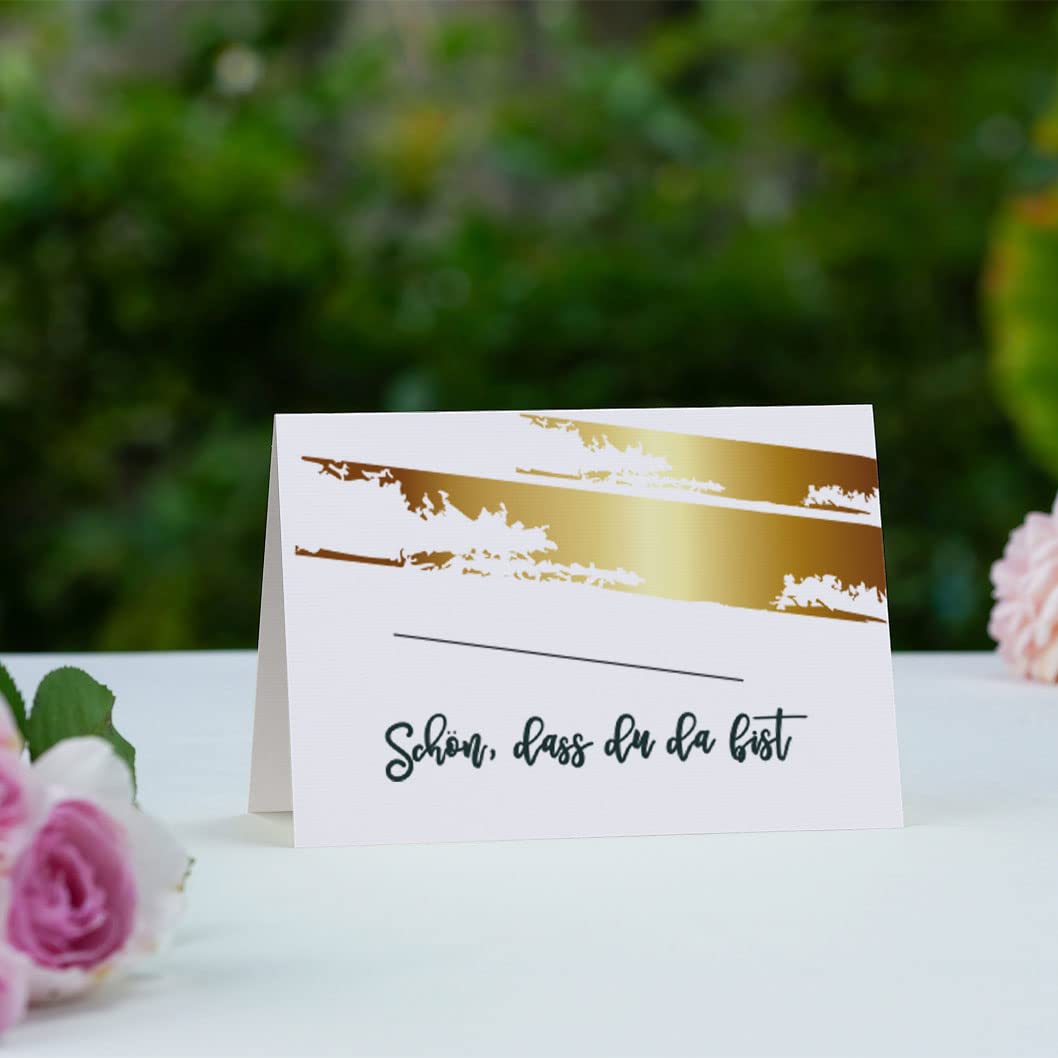 50 Segnaposto Per Matrimonio - Formato A7 (10.5x7.4cm) | Carta 300g | Design Con Eucalipto