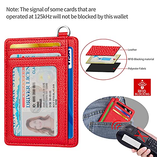 Image of Slim Minimalist Front Pocket Wallet, Ecovision RFID Blocking Credit Card Holder Wallet with Detachable D-Shackle for Men Women