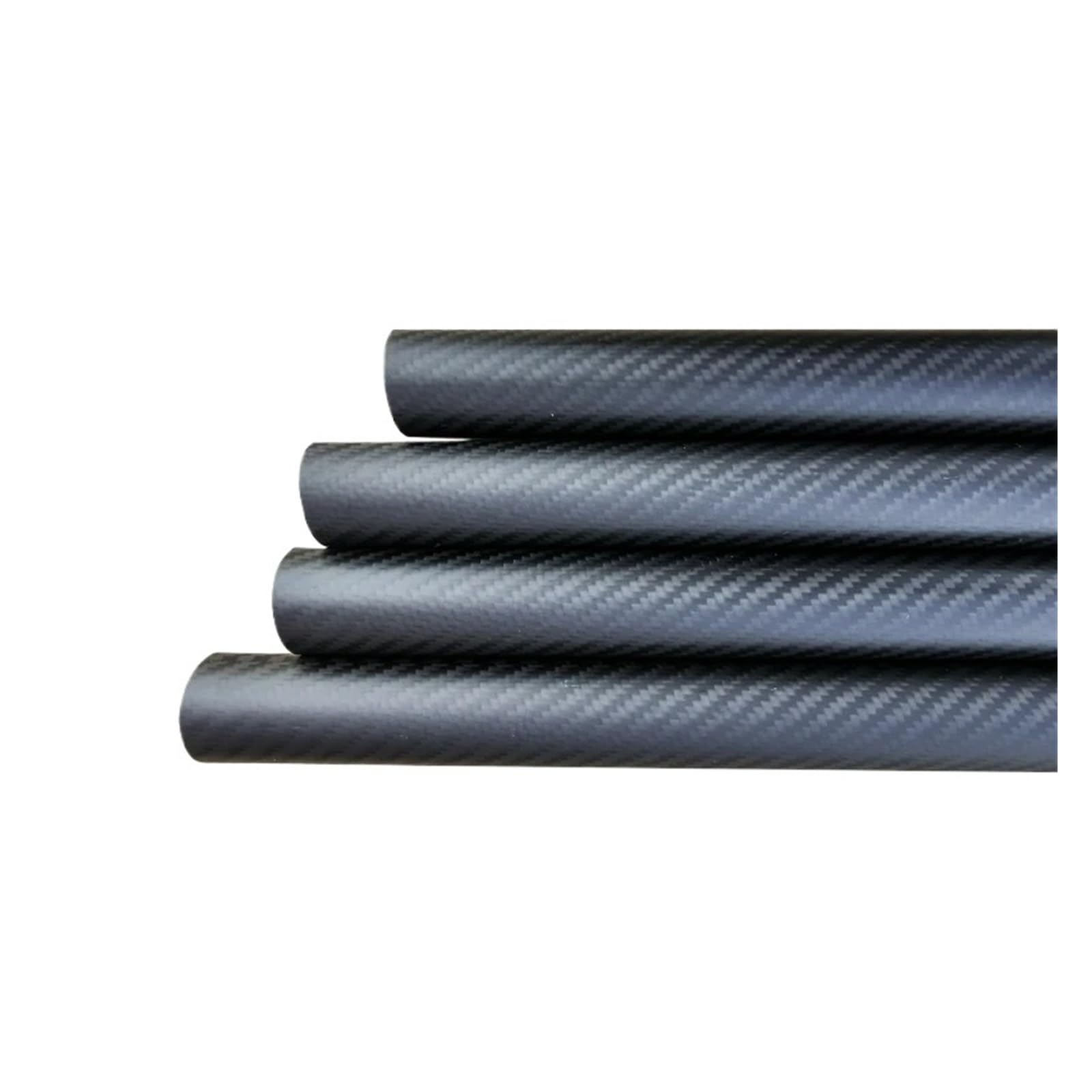 Tubo in fibra di carbonio twill opaco 1 pezzo