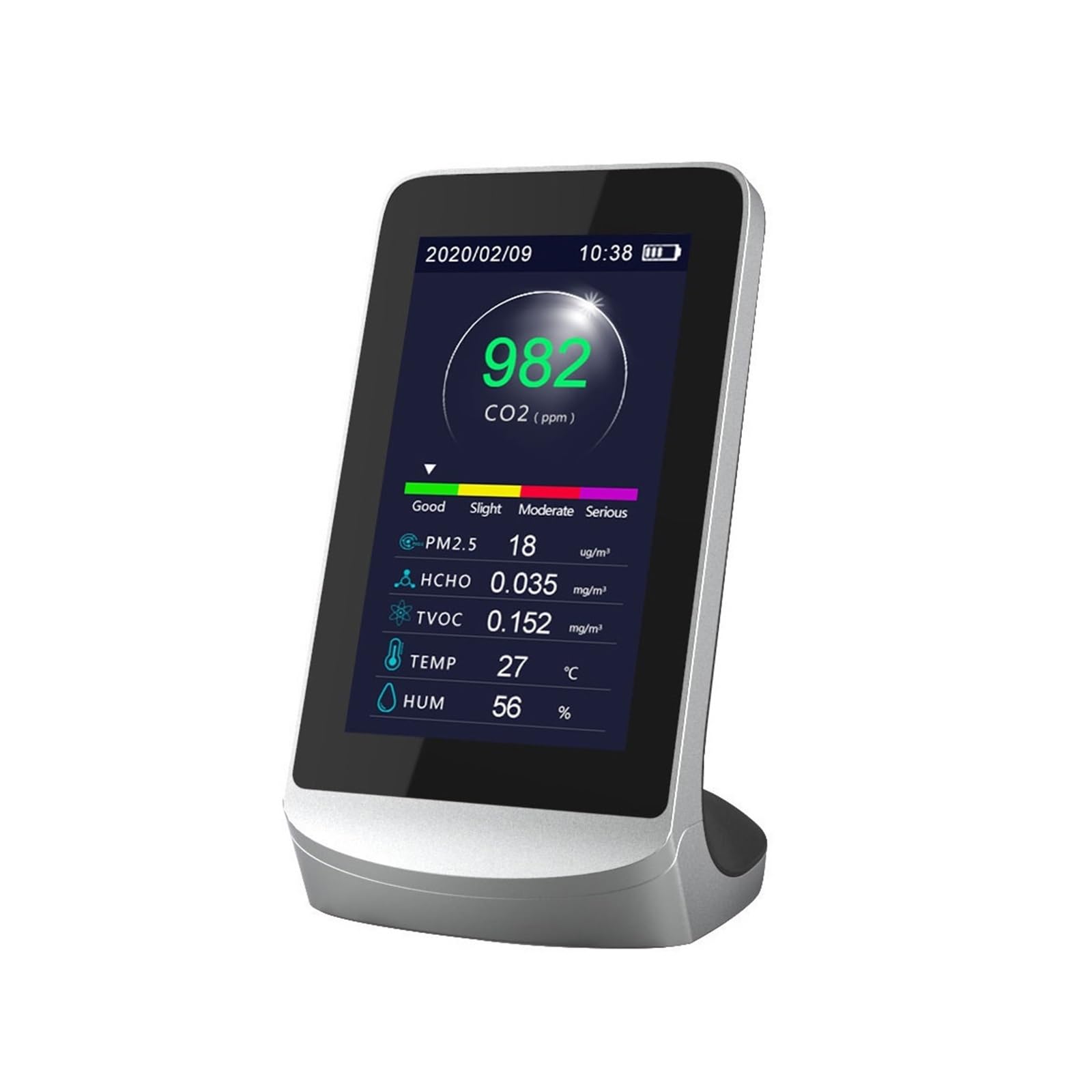Air Quality Monitor, Air Quality Monitor CO2 Sensor Temperature Humidity Tester Indoor CO2 Gas Detector