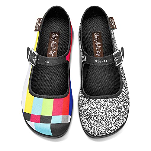 Image of Hot Chocolate Design Chocolaticas Funky Canvas Women's Mary Jane Flat Shoes