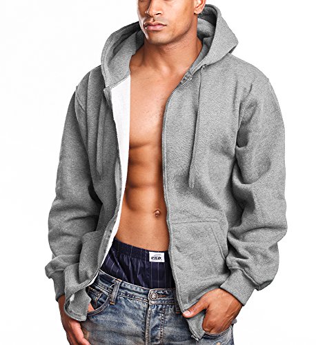 PRO 5 Mens Heavy Weight Zip Down Hoodie
